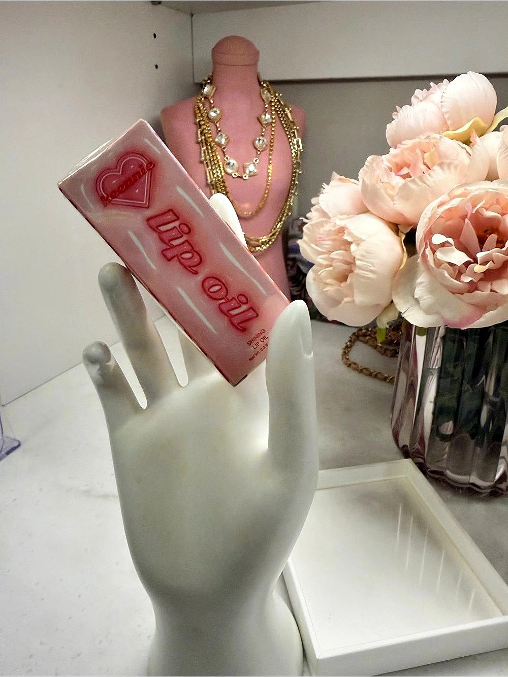 Keenie DREAMSCAPE NIB Shining Lip Oil in Pink NWT NIB large size
